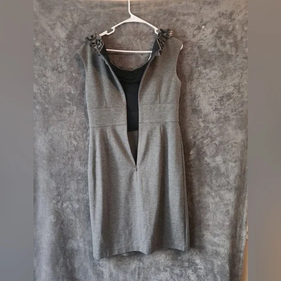 London Times Charcoal Sleeveless Midi Dress - Picture 4 of 10